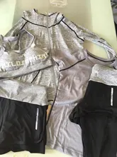 Pantalones de cintura alta + Abrigo con capucha + Camiseta + sujetador + Pantalones cortos para mujer, conjunto de 3/4/5 piezas para correr, secado rápido, ropa deportiva para gimnasio, 5XL