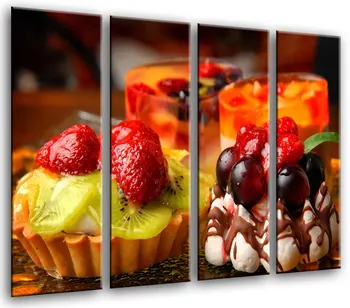 

Desserts, Fruit, printout photographic over wood, modern decorative painting, 26437