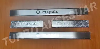 

Citroen Elysee Chrome Laser Sandblasting Door Sill 4 Prç. (2012-2016)