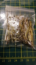 100-200 unids/bolsa 20 25 30 40 50 60 70 mm alfileres de cabeza de oro de cobre/rodio Headpins para resultados de la joyería de DIY suministros
