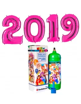 

Balloons Numbers Fuchsia with Helium Cylinder