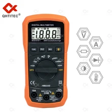 Qhtec – multimètre numérique Portable PM8233, électricien, précision à couverture souple, 2000 points, testeur de laboratoire, Test Volt ammètre