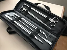 Tweezers-Set Scissors Landscaping-Tool-Kits Aquarium Aquatic-Plants Stainless-Steel 5pcs