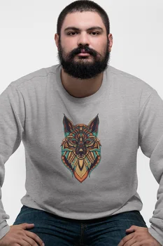 

Angemiel Wear Colorful Wolf Gray Men 'S Sweatshirt