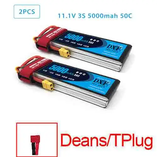 DXF Батарея lipo 2S 3S 7,4 V 11,1 V 7000 6500mah 5000 50C 60C 100C 120C на колесиках графеновой батареи для RC TRX автомобиль Лодка вертолет - Цвет: 2PCS5000mahSoftDeans