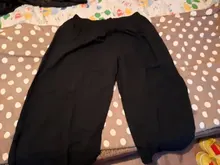 Cotton Pants Harem Elastic-Waist Gray Loose Blue White Female Casual Womens for Soft