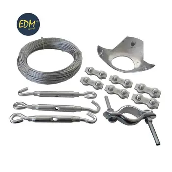 

KIT WINDS ANTENNA TV. (25MTS CORD + BASEMAN FIXATION + CLAMP + 6CONJUNTOS FASTENING CORD + 3 TENSIONERS END)