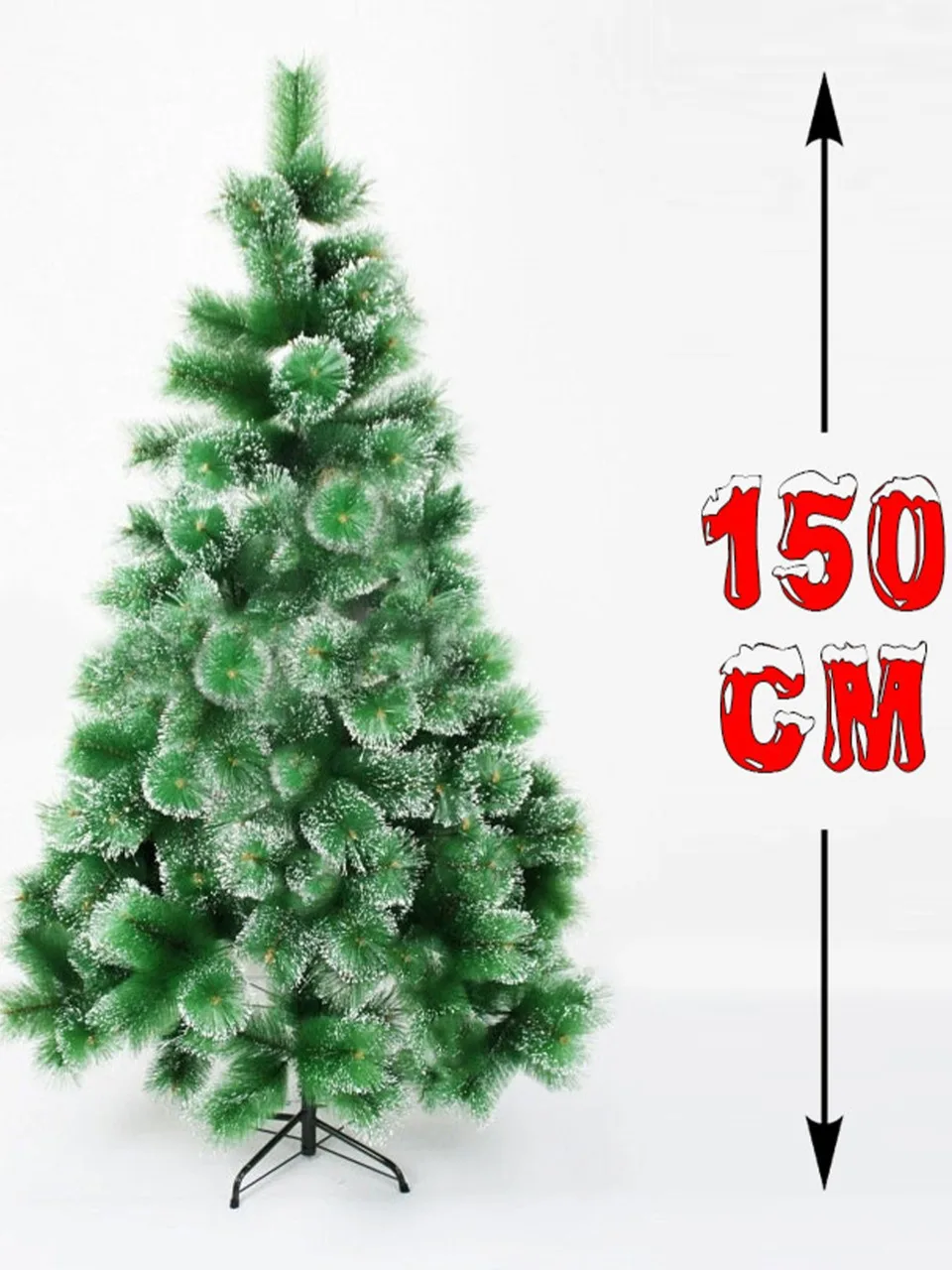 Árbol de Navidad artificial de Año Nuevo abeto verde esponjoso con conos y nieve en las puntas 120/150/210 ► Foto 2/5