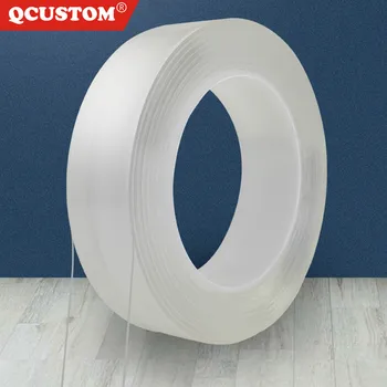 

QCUSTOM Magic-Tape Removable-Sticker Washable Nano Adhesive Traceless Double-Sided-Tape Super-Fix Loop Disks Home Glue Gadget 5M