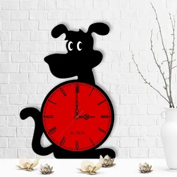 

Personalized Cute Dog Design Wooden Wall Clock