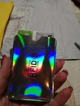 Anti Rfid de aluminio para hombre, billetera con bloqueo de lector, tarjetero para tarjetas bancarias, Banco de identificación, funda protectora de Metal para tarjetas de crédito, NFC, 6x9cm