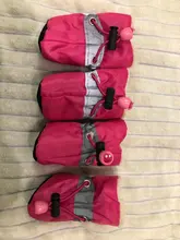 4 unidades/juego de zapatos de lluvia antideslizantes de Cachemira suave y cálida para mascotas, calzado suave a prueba de viento para perros y mascotas, zapatos impermeables antideslizantes