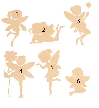 

10 pieces Fairy Laser Cut Wood Shape Craft Supply