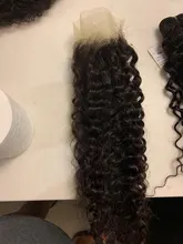 Encaje Frontal transparente con mechones, extensiones con ondas al agua, mechones con Frontal Miss Cara 100%, cabello humano Remy