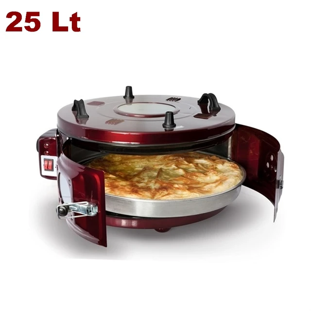 Tandoori Mini Sütő Pirítós Pizza Konyhai Elektromos Kályha Kenyérkészítő Motor Simfer Reggeli 25 Lt 1300 W Kerek Türkhish - Image 2