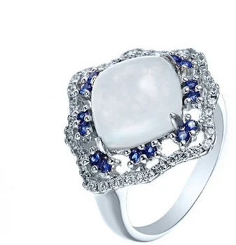 

Jay VI ring with cubic zirconia and Agate in silver