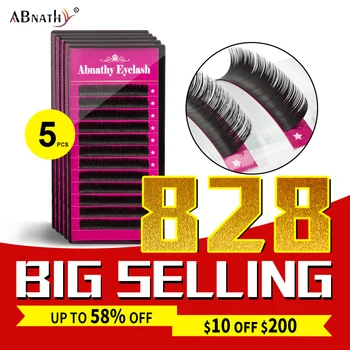 

5cases set,ABNATHY high-quality mink eyelash extension,fake eyelash extension,individual eyelashes,nature eyelashes