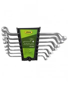 

JBM 50562 SET OF 7 ELBOW WRENCHES 2 MOUTHS STAR