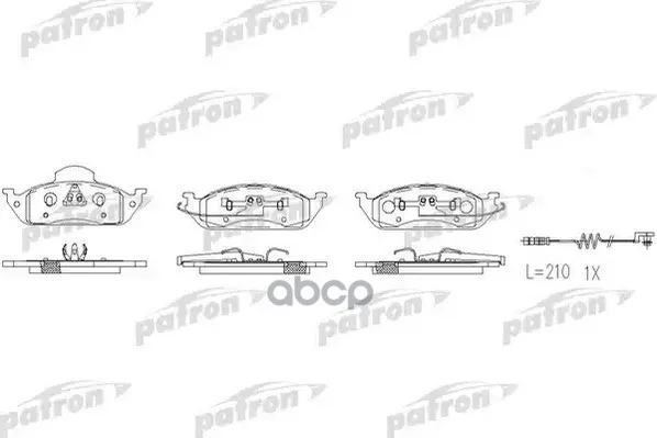 Колодки Тормозные Дисковые Передн Mercedes-Benz M-Class 98-05 Patron Pbp1400 PATRON арт. PBP1400