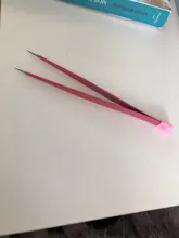 Palo de silicona de acero inoxidable con relieve, pinzas de cabeza recta de presión, lámina adhesiva con diamantes de imitación, 2 cabezales, herramientas de arte de uñas, 1 ud.