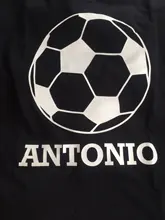 Camiseta de fútbol personalizada para niños y niñas, camiseta informal de 100% algodón con estampado de nombre personalizado, regalo de cumpleaños