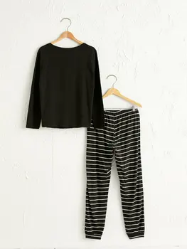 

Functional Collar Detailed Cotton Maternity Pajamas set