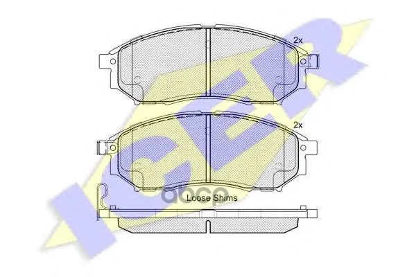 181876_колодки Дисковые Передние! Nissan Murano 3.5 4wd 05 Icer 181876 Icer арт. 181876