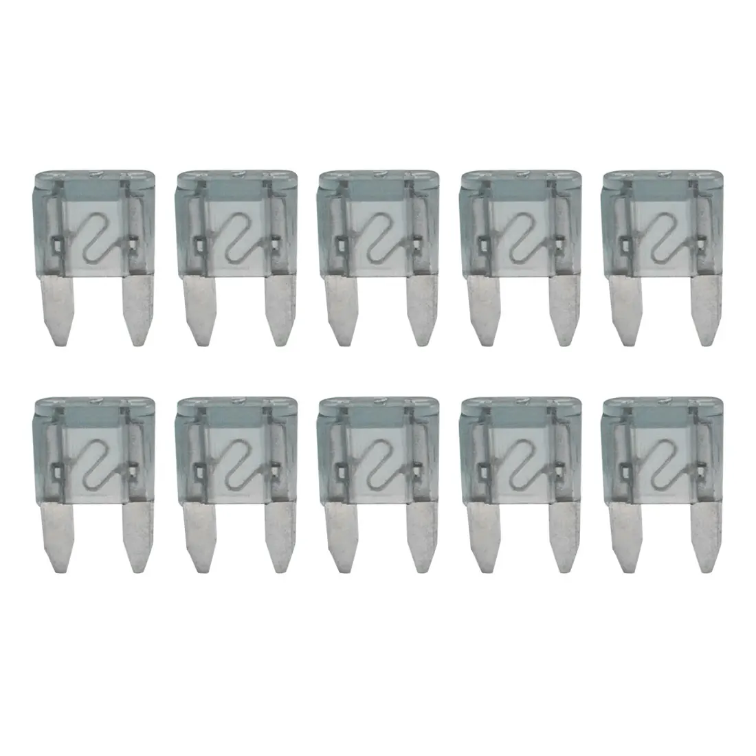 

X Autohaux 10 Pcs Vehicle Car Blade Type Fuse Mini Size Gray 32V 2A Aluminum For Auto Battery DC Applications.