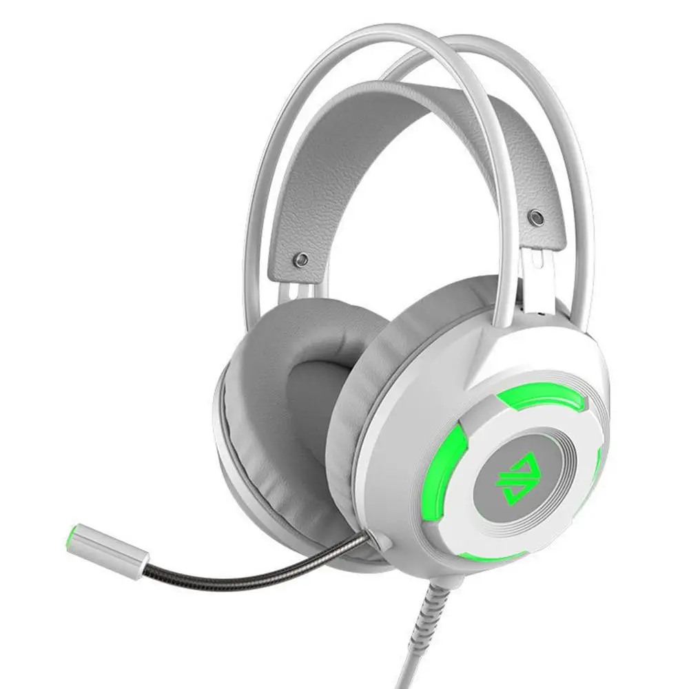 Game Fps Wire Headset Headphone Stereo HIFI Deep Bass Noise Canceling Computer PC Audiophiles Earphone With LED Light Microphone