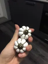 KAK de calabaza de cerámica de 40mm cajón perillas tiradores de puertas de armario agujero manijas del gabinete con tornillos manijas de muebles