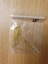 22 25 30mm 316 de acero inoxidable de oro bola plateada alfileres de cabeza fabricación de joyería 24-Calibre 50 unids/lote