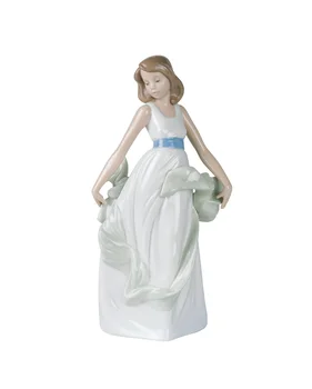 

NAO Figure Playing With The Wind. Sculpture Decoration Girl. Girl Porcelain
