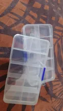 Caja de almacenamiento con bolsillos para señuelos de pesca, caja de 10 compartimentos para cebos de pesca, transparente, cuadrada
