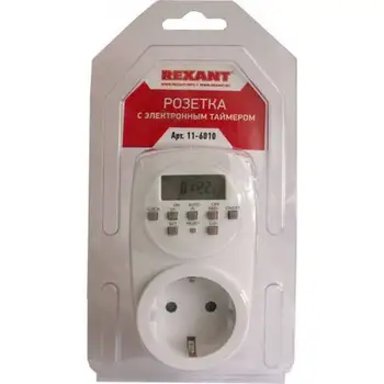 

Socket with electronic timer rexant rx-31а 11-6010