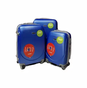 

Set 3 Valigie Trolley Rigido Piccolo Medio Grande 4 RUOTE Valigia in ABS (Blu) Marca: OR&MI