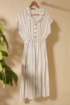

Trendyol Belted Striped Dress TWOSS20EL2737