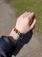 7 Chakra de roca de Lava pulsera de 8mm de doble capa fila ajustable Unisex piedra de Yoga sanación energética pulseras de piedra regalo de Navidad