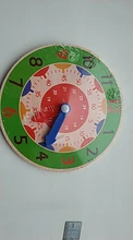 Wooden Clock Toys Teaching-Aids Montessori Second-Cognition Early-Preschool Minute Colorful