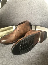 Botas de cuero para hombre, botines de estilo desierto, cómodos, a la moda, para caminar, talla 7 a 12, # KD581