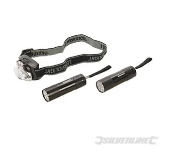 

Flashlights aluminum 9 LED flashlight head torch 3 LED multifunction, mechanism r…