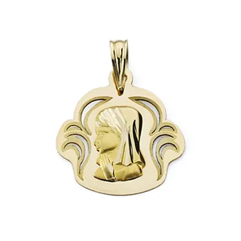 

18k gold pendant Virgin Nina openwork 19mm. [7454]