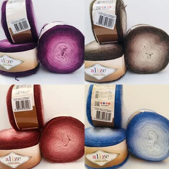 

Yarn Alize angora gold ombre batik 150gr. 825 m. (20% wool, 80% acrylic)