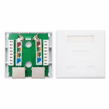 

Rosette Surface RJ45 CAT.5 FTP 2 Sockets White