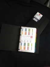 Organizador de tarjetas de negocios para hombre y mujer, carpeta de crédito, manga de almacenamiento de archivos, soportes de Tarjeta De Nombre, 5 pestañas de índice