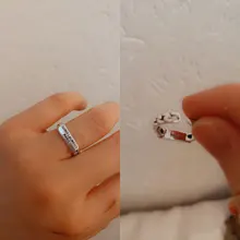 Anillos abiertos de Metal con letras Punk para mujeres y hombres, joyería de fiesta, regalos con letras, Color plateado, Vintage