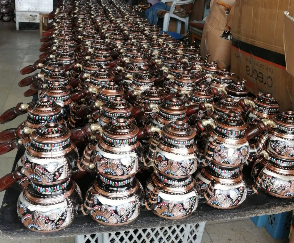 2- Turkish Tea Pot Arabic Teapots Copper Tea Pot Handmade Tea Set Traditional Turkish Tea Coffee Pot Kettle Boiler Made in Turkey