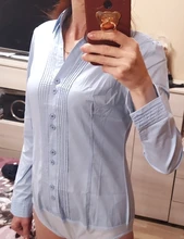 White Blouse Bodysuit Women Shirts Front-Pleated Black Turn-Down-Collar Ladies Tops Office