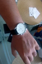 Reloj de pulsera de moda reloj de pulsera deportivo carcasa de aleación de banda de cuero reloj de cuarzo de negocios reloj de pulsera reloj de calendario regalo