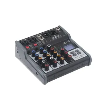 

Mixer professional 4 channel with Mean Player, BT and echo effect digital