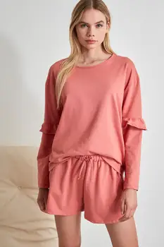

Trendyol Frilly Knitted Pajamas Set THMAW21PT0070
